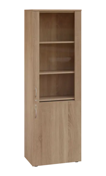 LE - 601 skříň léková prosklená, pravá, dub bardolino